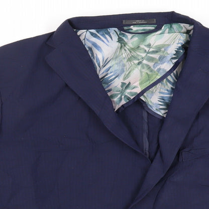 Mens UK Size 42 Marks and Spencer Regular Blue Suit Jacket