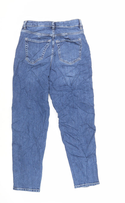 Womens UK Size 6 Marks and Spencer Regular Fit Mom Blue Jeans
