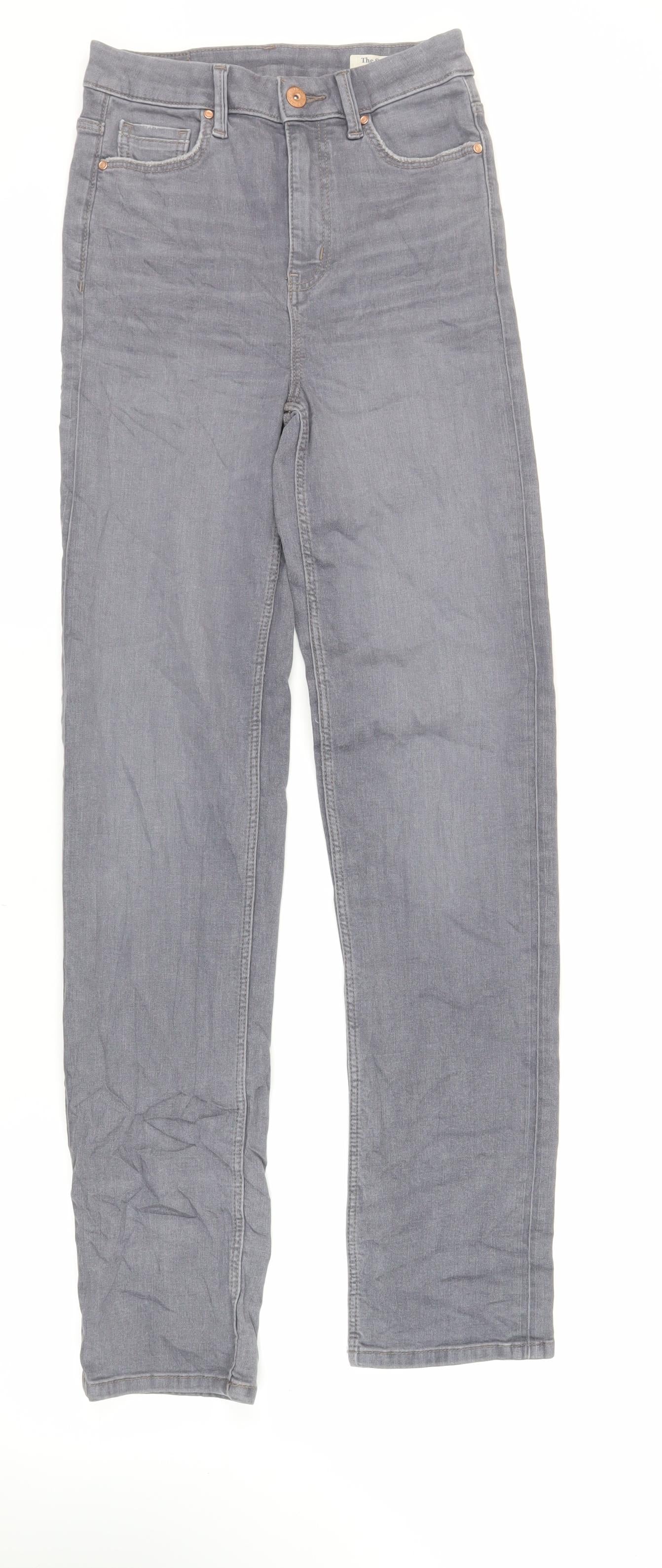 Womens UK Size 8 Marks and Spencer Regular Fit Straight Grey Jeans