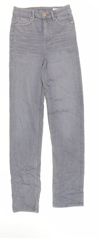 Womens UK Size 8 Marks and Spencer Regular Fit Straight Grey Jeans