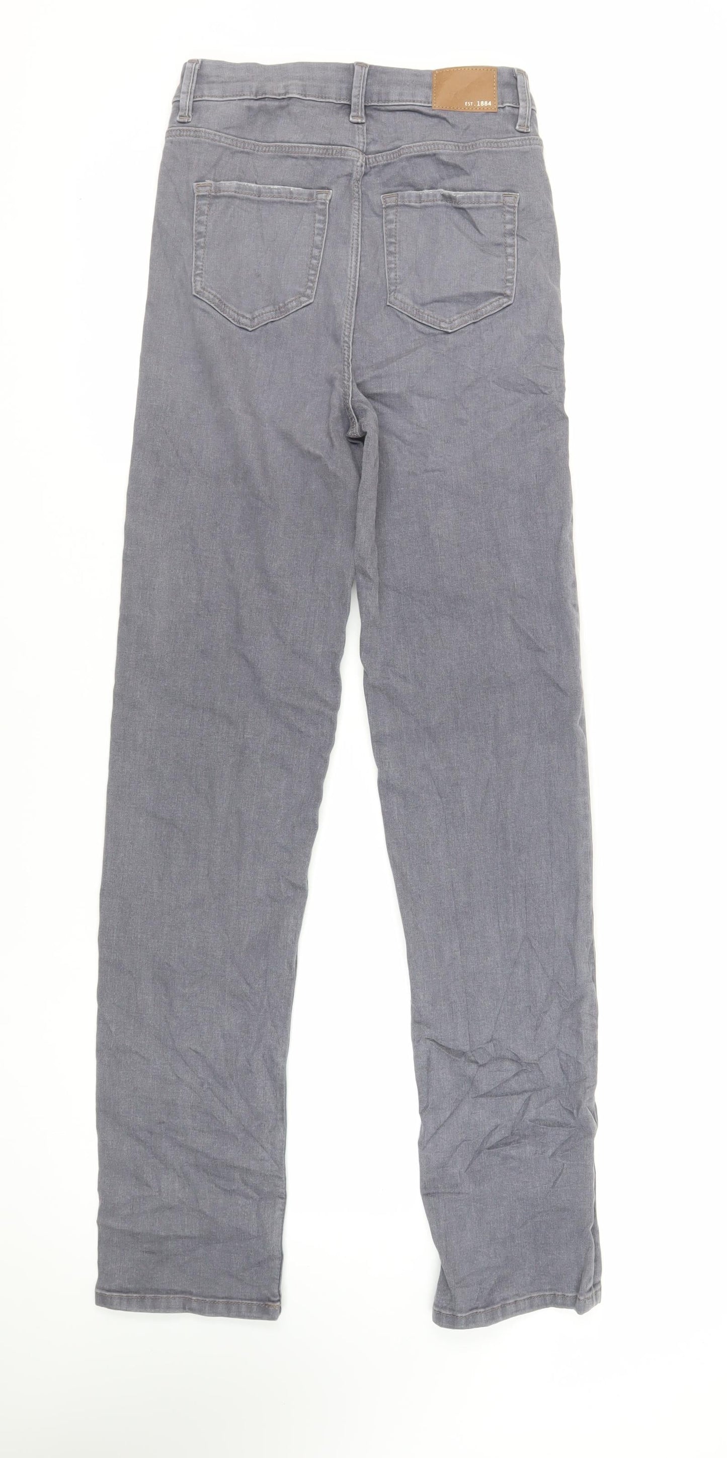 Womens UK Size 8 Marks and Spencer Regular Fit Straight Grey Jeans