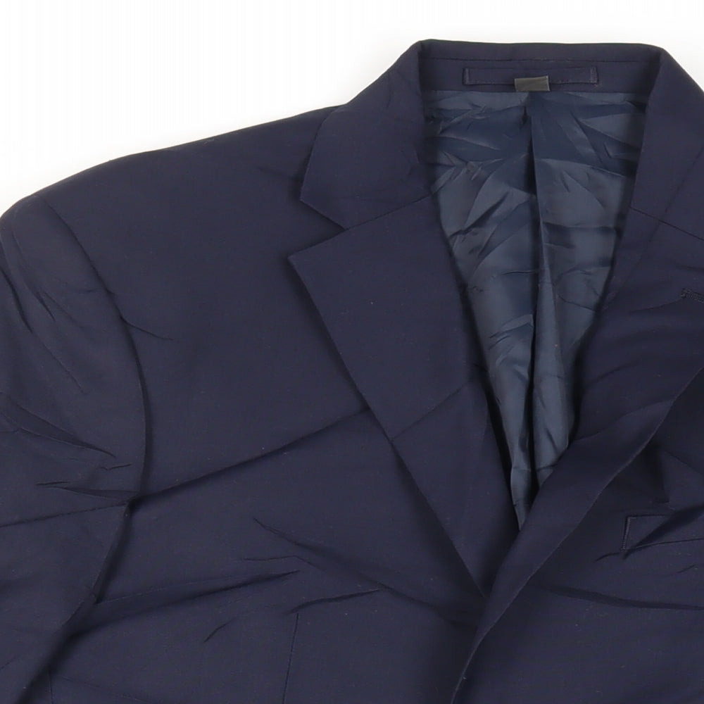 Mens UK Size 42 Marks and Spencer Regular Blue Suit Jacket