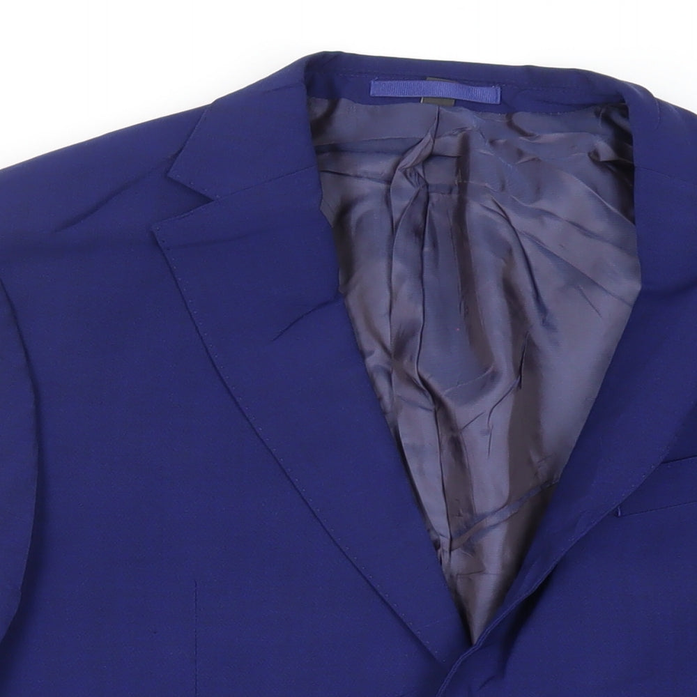 Mens UK Size 40 Marks and Spencer Regular Blue Suit Jacket