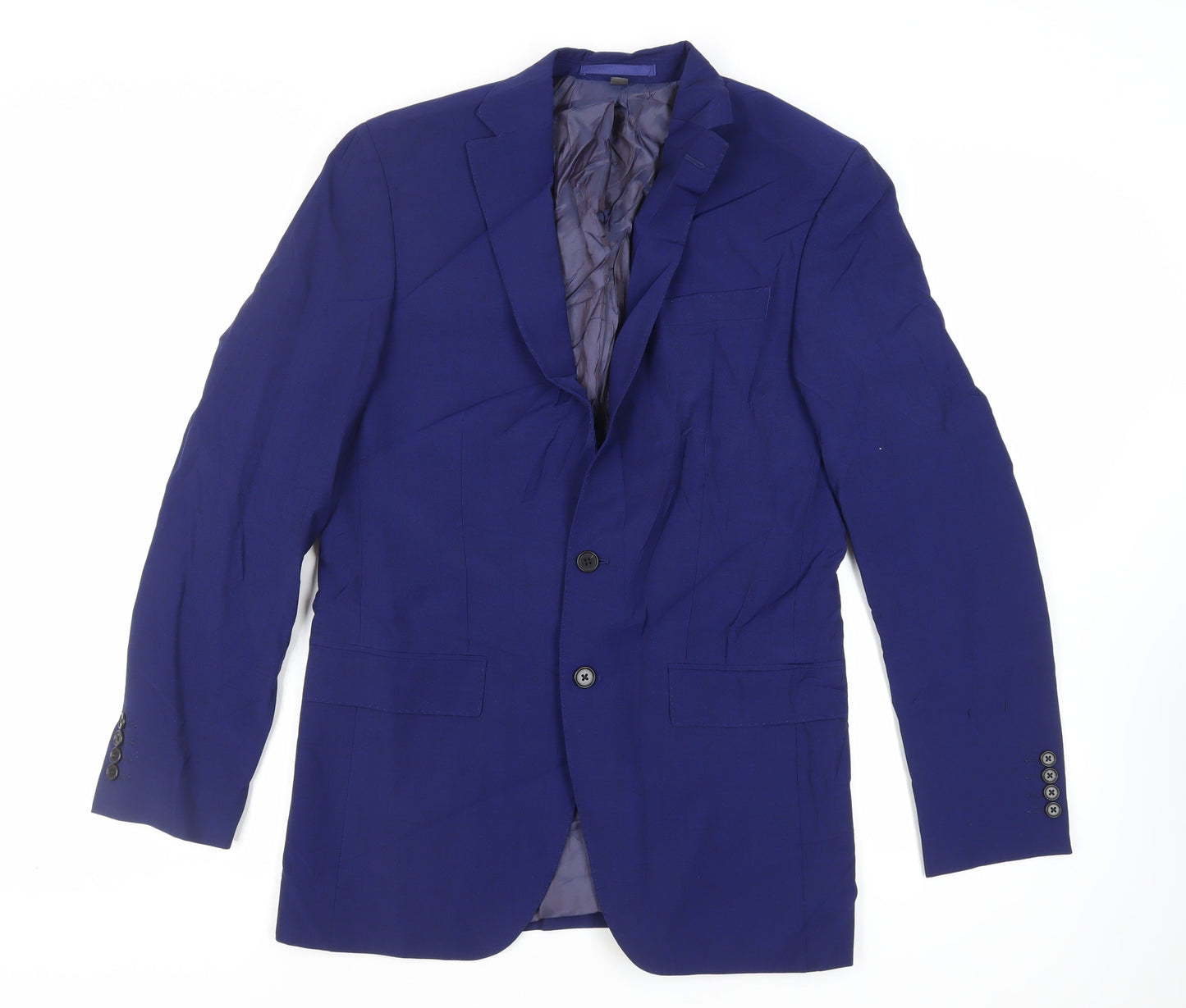 Mens UK Size 38 Marks and Spencer Regular Blue Suit Jacket