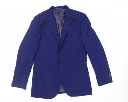 Mens UK Size 38 Marks and Spencer Regular Blue Suit Jacket