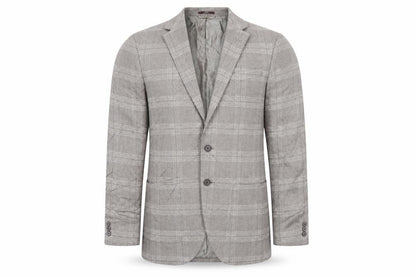 Marks & Spencer Mens Beige Plaid Cotton Jacket Blazer Size 38 Regular