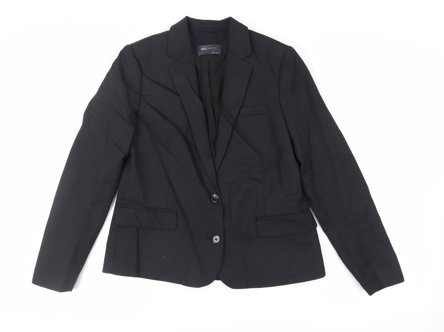 Womens UK Size 10 Marks and Spencer Black Jacket
