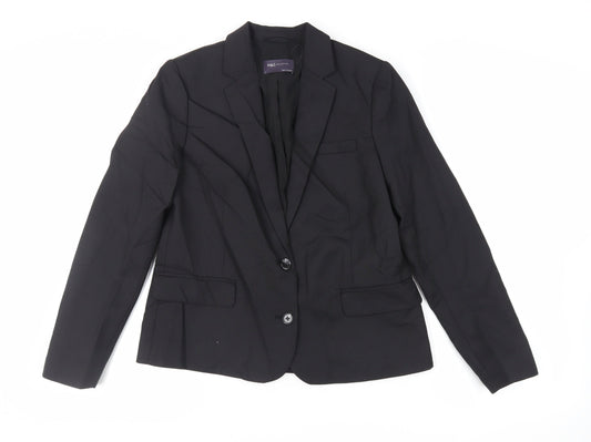 Womens UK Size 10 Marks and Spencer Black Jacket