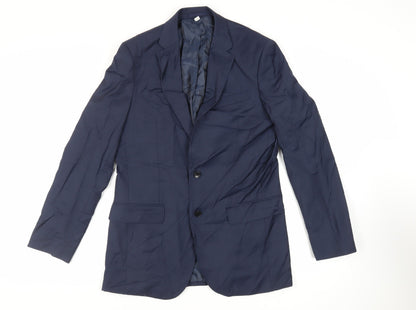 Mens UK Size 38 Marks and Spencer Regular Blue Suit Jacket