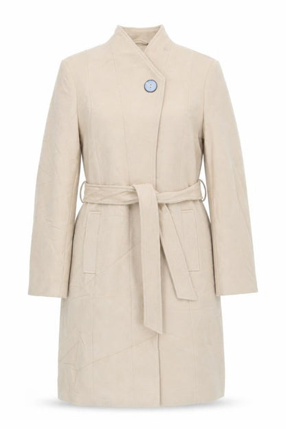 Womens UK Size 14 Marks and Spencer Beige Overcoat