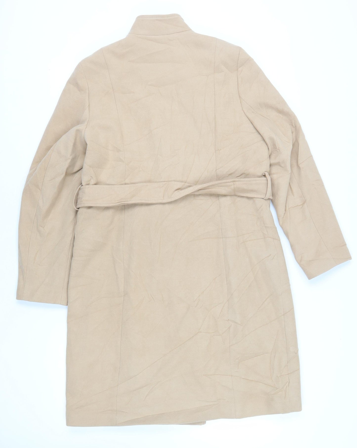 Womens UK Size 14 Marks and Spencer Beige Overcoat