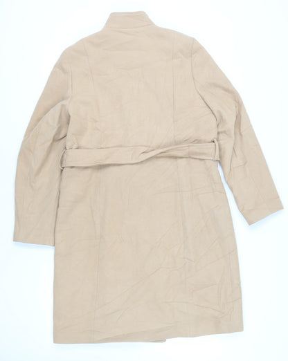 Womens UK Size 14 Marks and Spencer Beige Overcoat
