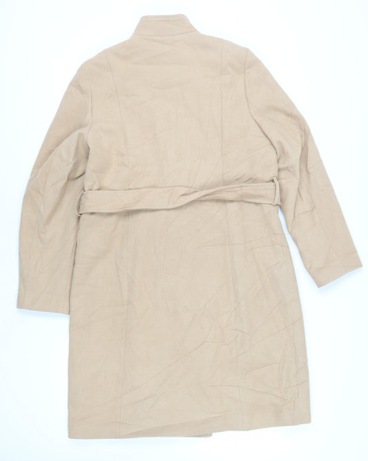 Womens UK Size 14 Marks and Spencer Beige Overcoat