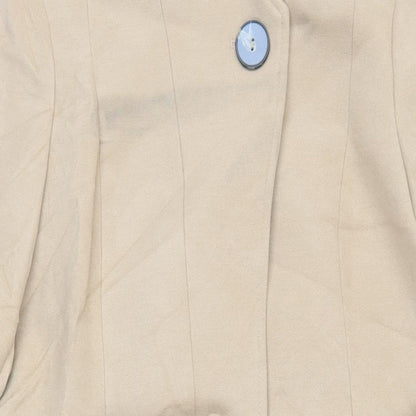 Womens UK Size 14 Marks and Spencer Beige Overcoat