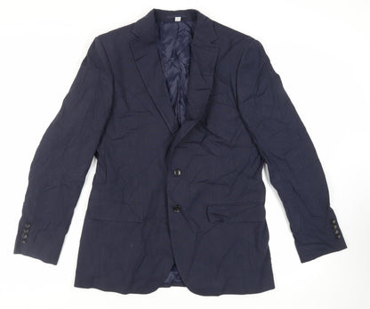 Mens UK Size 40 Marks and Spencer Regular Blue Suit Jacket