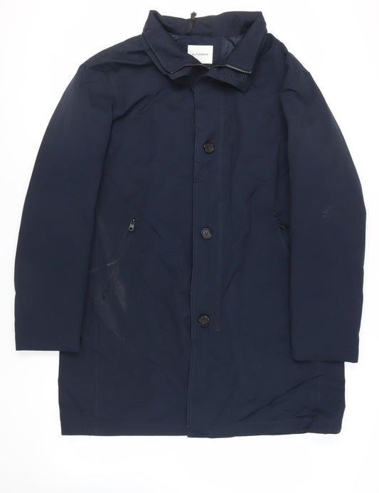Autograph Mens Blue Overcoat Coat Size 2XL Button