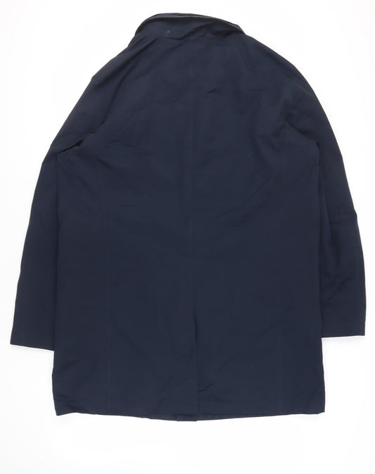 Autograph Mens Blue Overcoat Coat Size 2XL Button