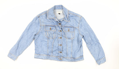 Marks and Spencer Womens Blue Jacket Size 12 Button