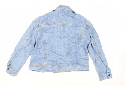 Marks and Spencer Womens Blue Jacket Size 12 Button
