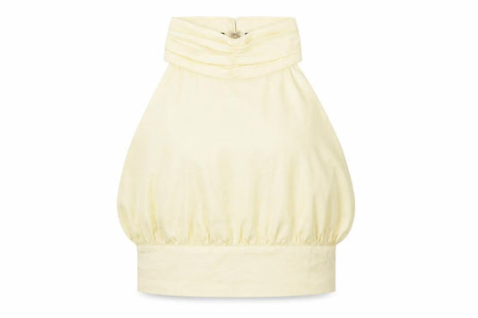 Womens UK Size 10 Nasty Gal Ivory Basic T-Shirt