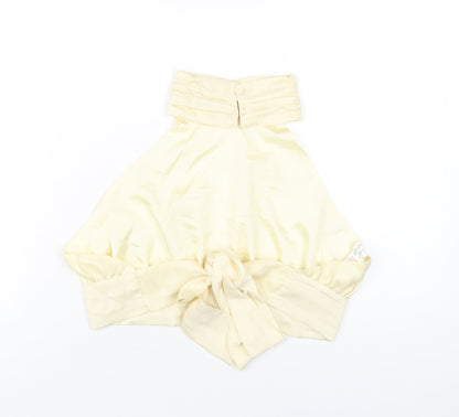 Womens UK Size 10 Nasty Gal Ivory Basic T-Shirt