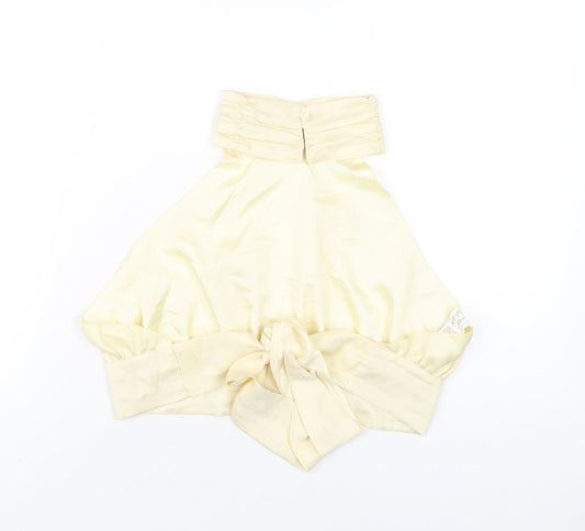 Nasty Gal Womens Ivory Polyester Basic T-Shirt Size 10 Halter