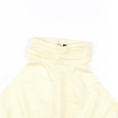 Womens UK Size 10 Nasty Gal Ivory Basic T-Shirt
