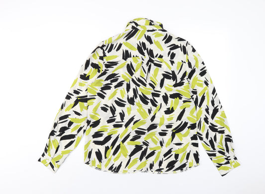 Womens UK Size 12 New Look Green Basic Button-Up