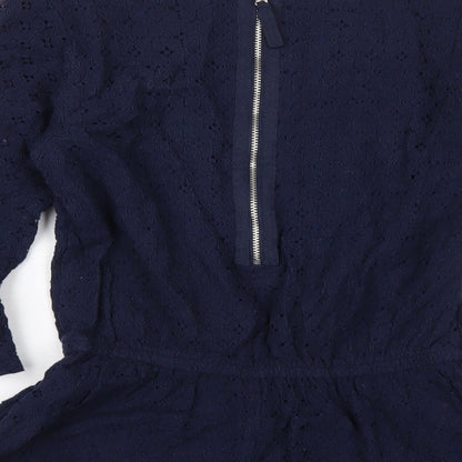Gap Girls Blue Cotton Playsuit One-Piece Size M Zip