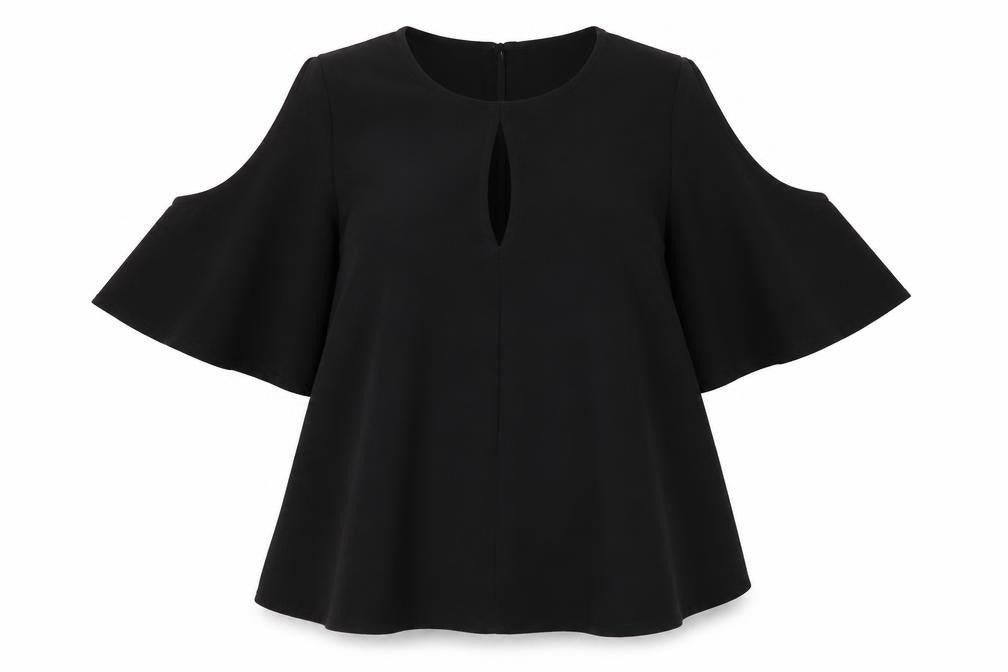 Womens UK Size 10 Topshop Black Basic T-Shirt