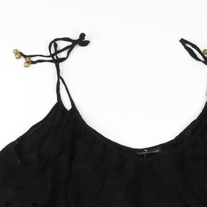 Womens UK Size M Topshop Black Camisole T-Shirt