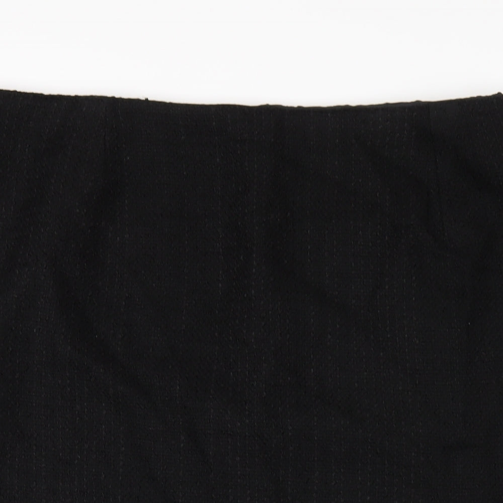 Femme Womens Black Polyester Straight & Pencil Skirt Size 20 Zip