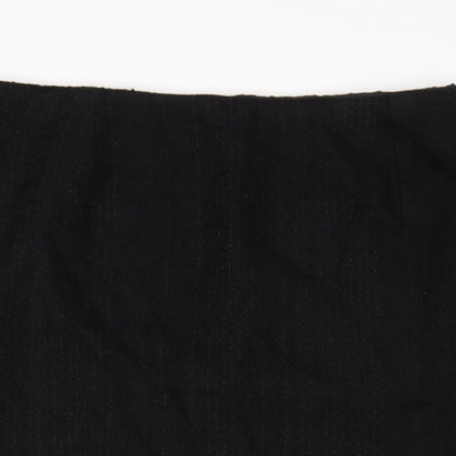 Femme Womens Black Polyester Straight & Pencil Skirt Size 20 Zip