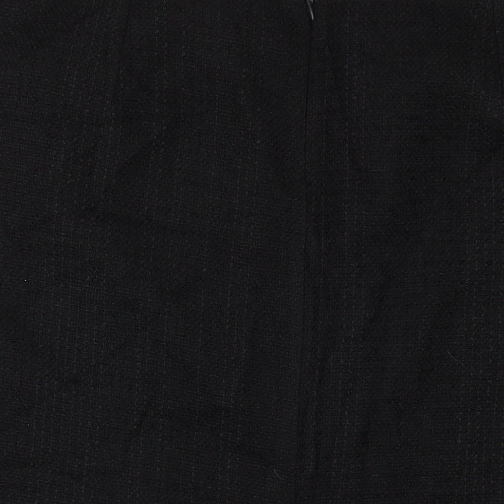 Femme Womens Black Polyester Straight & Pencil Skirt Size 20 Zip