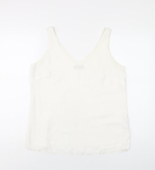 Womens UK Size 12 Wallis White Basic Tank