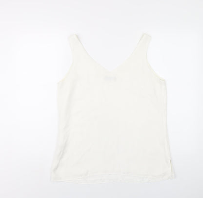 Womens UK Size 12 Wallis White Basic Tank
