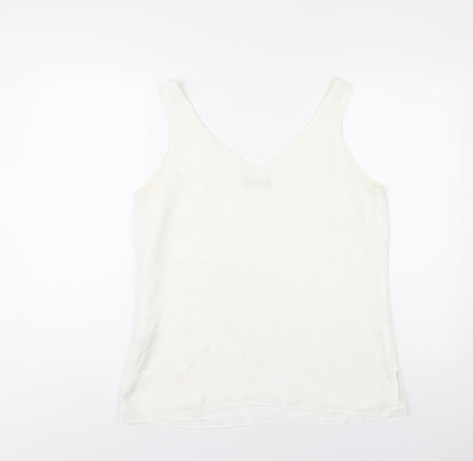 Womens UK Size 12 Wallis White Basic Tank