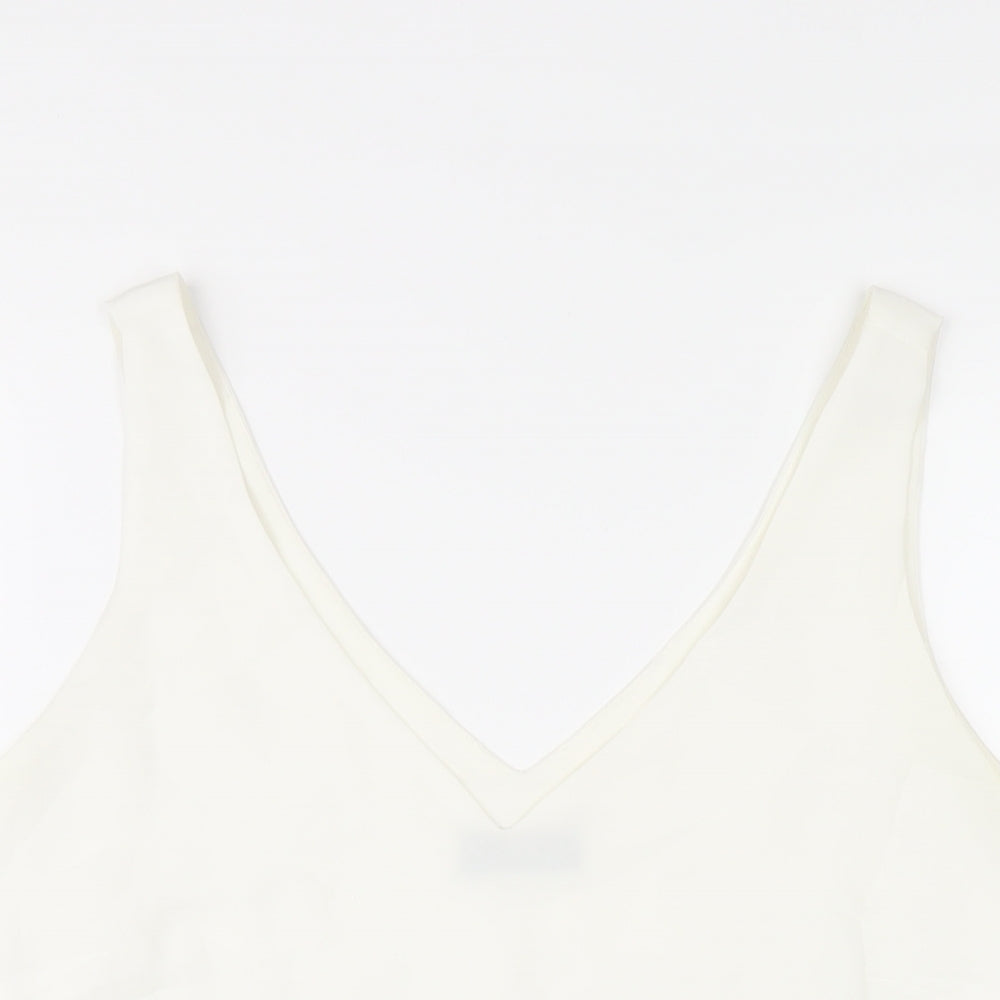 Womens UK Size 12 Wallis White Basic Tank
