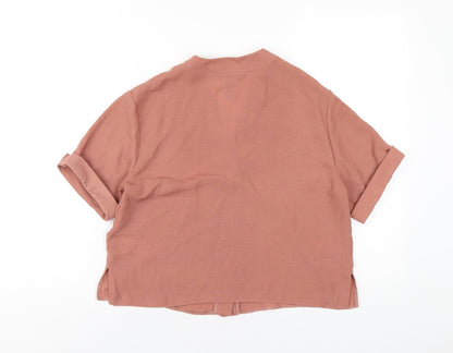 Womens UK Size 8 New Look Brown Basic T-Shirt