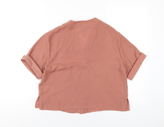 Womens UK Size 8 New Look Brown Basic T-Shirt