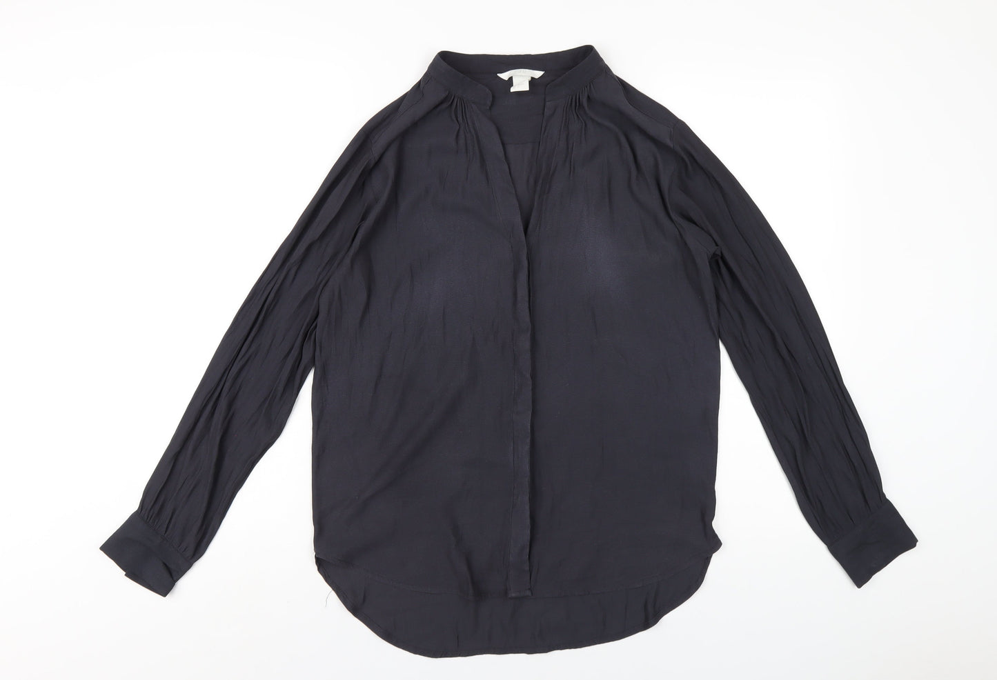 Womens UK Size 12 H&M Grey Basic Button-Up
