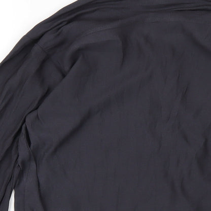Womens UK Size 12 H&M Grey Basic Button-Up