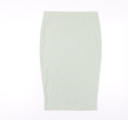 In the Style Womens Green Polyester Straight & Pencil Skirt Size 14