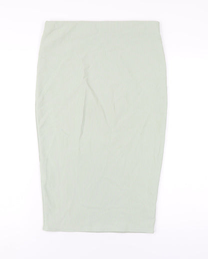 In the Style Womens Green Polyester Straight & Pencil Skirt Size 14