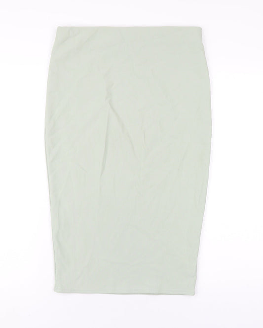 In the Style Womens Green Polyester Straight & Pencil Skirt Size 14