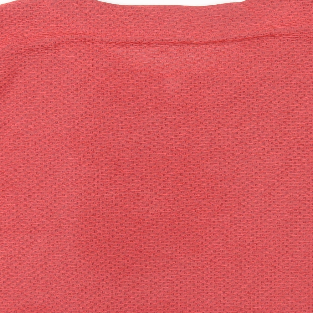 EWM Womens Pink Polyester Basic T-Shirt Size 20 V-Neck