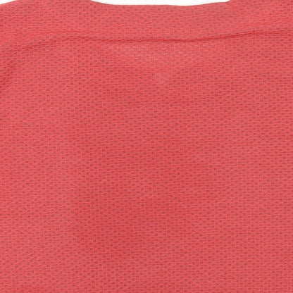 EWM Womens Pink Polyester Basic T-Shirt Size 20 V-Neck