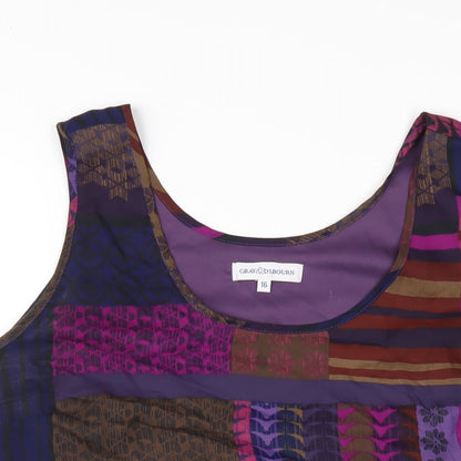 Womens UK Size 16 Gray & Osbourn Multicoloured Basic Tank