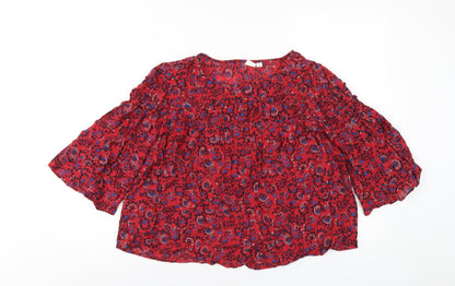 Womens UK Size S Gap Red Basic T-Shirt