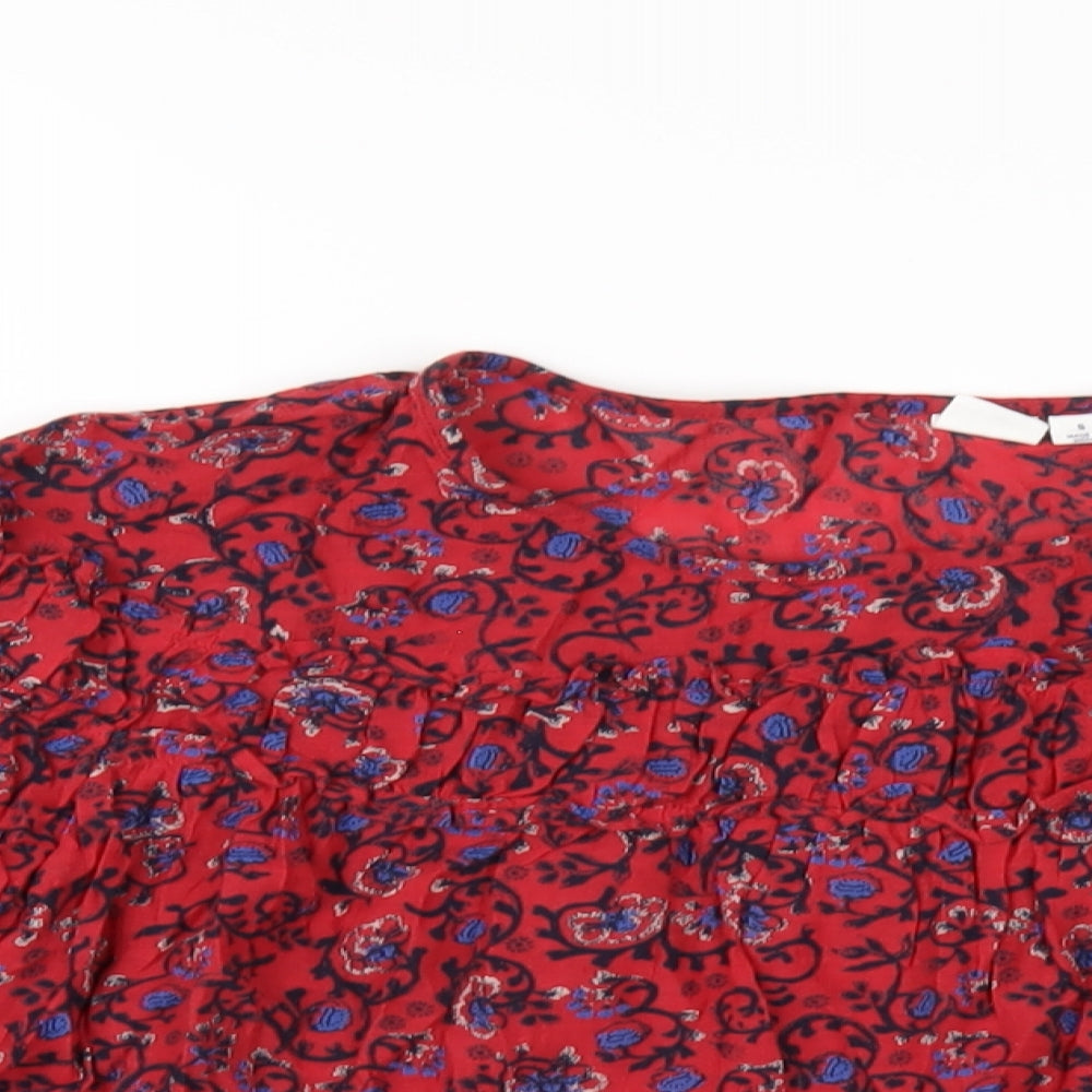 Womens UK Size S Gap Red Basic T-Shirt